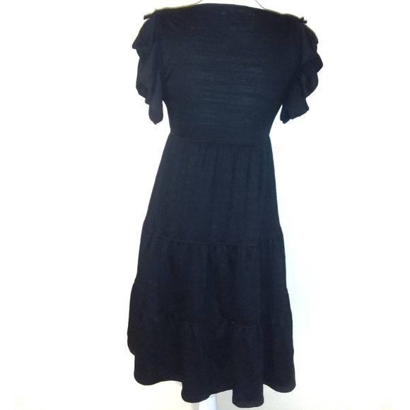 🆕️Max Studio Jersey Ruffle Sleeve Tiered Dress - Picture 7 of 10
